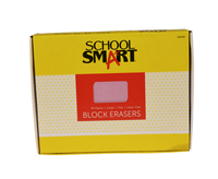 School Smart Block Erasers, Large, Pink, Pack of 40 Item Number 000783