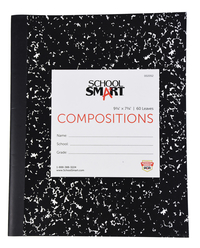 School Smart Flexible Cover Ruled Composition Book, 60 Sheets, 9-3/4 x 7-1/2 Inches Item Number 002052