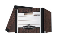 Bankers Box R-Kive File Storage Box, 12 x 15 x 10 Inches, Woodgrain, Pack of 12, Item Number 1351381