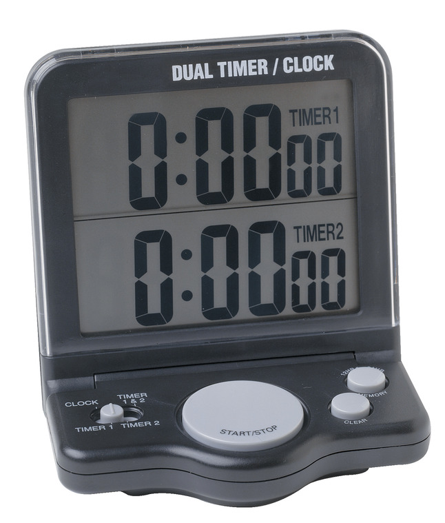 Champion Dual-Countdown Mini Tabletop Timer Digital LCD 4-1/2 x 5 Inches, 