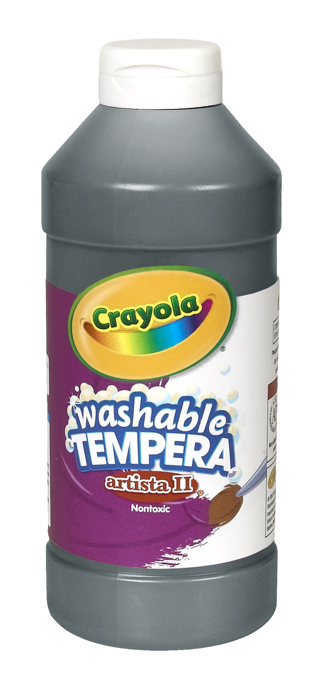Crayola Artista II Washable Tempera Paint, Pint, Black