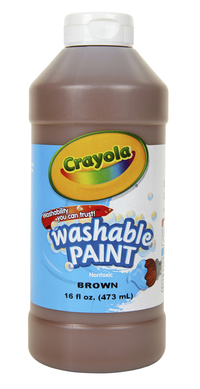 Crayola Washable Paint, Pint, Brown Item Number 008232
