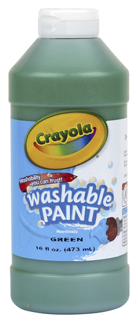 TeachersParadise - Crayola® Washable Paint, Green, 16 oz. Bottles