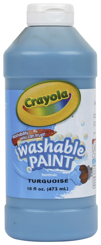 Crayola Washable Paint, Pint, Turquoise Item Number 008250