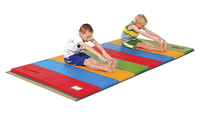 Sportime Super Expand-O-Mat, 4 x 6 Feet x 1-3/8 Inch, 1 Foot Panels, Hook and Loop Ends, Rainbow Colored, Item Number 012252