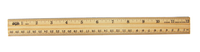School Smart Metal Edge Wood Ruler, Double Bevel, 12 Inches Item Number 015348