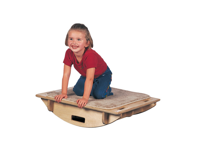 Image for Southpaw Enterprises Small Rocker Board with Carpet Top, 28 x 28 Inches, Birch Plywood from School Specialty