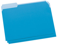 学校智能双色可逆文件夹，字母大小，1/3切割标签，蓝色，每包100个，项目编号015789