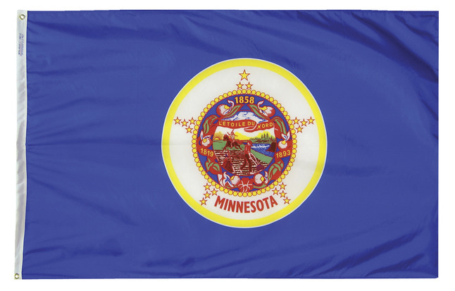 Annin Nylon Minnesota Heavy Weight Outdoor State Flag, 3 X 5 ft, Item Number 1334702