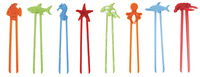 Abilitations Fish Sticks 1 Piece Chopsticks, Multiple Colors, Set of 48 Item Number 017336