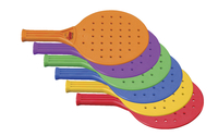 Sportime Global Games Paddles, 8 x 13-1/2 Inches, Assorted Colors, Set of 6, Item Number 018946