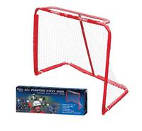 Mylec Pro Style All-Purpose Steel Floor Hockey Goal with Nylon Net, 52 x 43 x 28 Inches, Red and White, Item Number 025647