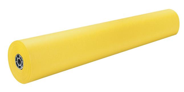 Image for Rainbow Kraft Duo-Finish Kraft Paper Roll, 40 lb, 36 Inches x 1000 Feet, Canary Yellow from School Specialty