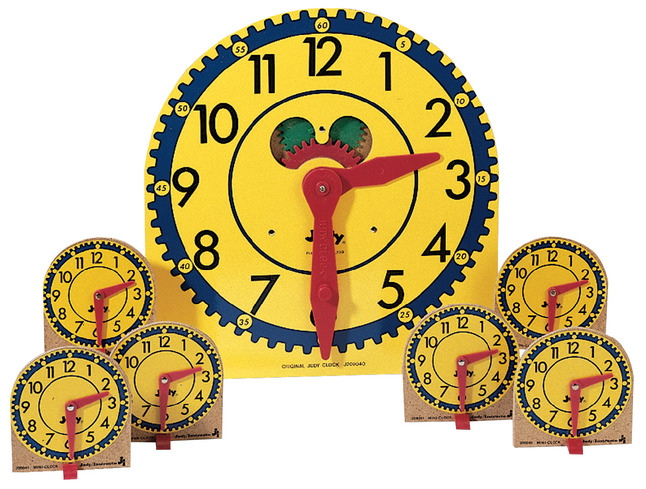 Details about   Telling Time Mini Judy Clock 4” Distance Learning Preschool Elementary School 