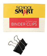 School Smart Binder Clip, Large, 2 Inches, Pack of 12 Item Number 032403