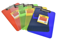 School Smart Low-Profile Acrylic Clipboard, 12-3/8 x 8-7/8 x 5/8 Inches, Plastic, Item Number 038075