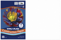 Tru-Ray Sulphite Construction Paper, 12 x 18 Inches, White, 50 Sheets Item Number 054141
