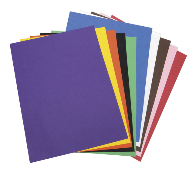 50 Sheets Per Package 9 x 12 Inches Roselle Bright Colors Suphite Construction Paper Purple/Violet 70801 