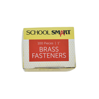 School Smart Fastener, 1 Inch, Size 4, Brass Plated, Pack of 100, Item Number 059952