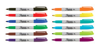 Sharpie Fine Permanent Markers, Fine Tip, Assorted Colors, Set of 12 Item Number 067115