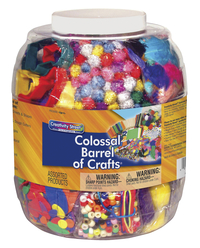Creativity Street Colossal Barrel of Crafts Craft Item, Assorted Color, Item Number 070231