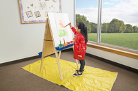 Childcraft Double Adjustable Art Easel, Dry Erase Panels, 24 x 26-7/8 x 44-1/2 Inches, Item Number 074493