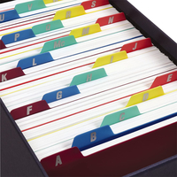 Assorted Colors Oxford Index Card Guides Set of 25 4 x 6 Inches 