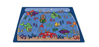 Carpets For Kids Alphabet Aquarium Rug, 5 Feet 10 Inches x 8 Feet 4 Inches, Rectangle, Item Number 081518