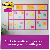 Post-it Super Sticky Large Notes, 8 X 6 Inches, Energy Boost, Pack