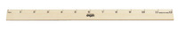 Image for School Smart Single Beveled Plain Edge Wood Ruler, 12 Inches, Scaled in 1 Inch from School Specialty