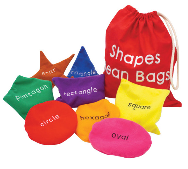 Educational Insights Washable Shapes Bean Bags, Set of 12