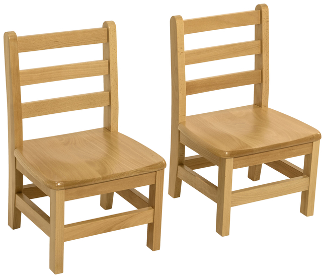 Wood Designs Deluxe Hardwood Chairs 14 Inches Pack Of 2 Natural