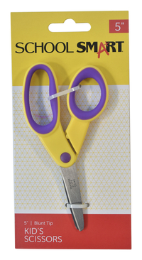 School Smart Blunt Tip Kids Scissors, 5 Inches, Item Number 084837
