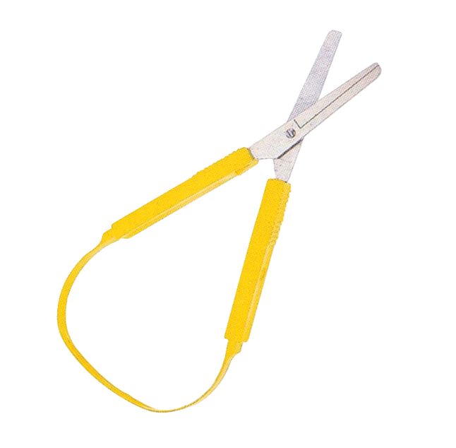 School Smart Loop Adaptive Scissors, 8 Inches, Yellow, Item Number 084838