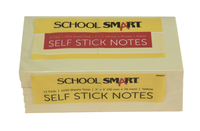 School Smart Self-Stick Note, 3 x 3 Inches, Yellow, 12 Pads with 100 Sheets Item Number 084876