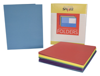 School Smart 2-Pocket Folders Black Pack of 25 