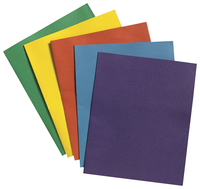 Extra Large 2-Pocket Folders 9 x 12 Inches Pack of 25 Assorted Colors