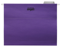 School Smart Hanging File Folder, Letter Size, 1/5 Cut Tabs, Purple, Pack of 25, Item Number 085112