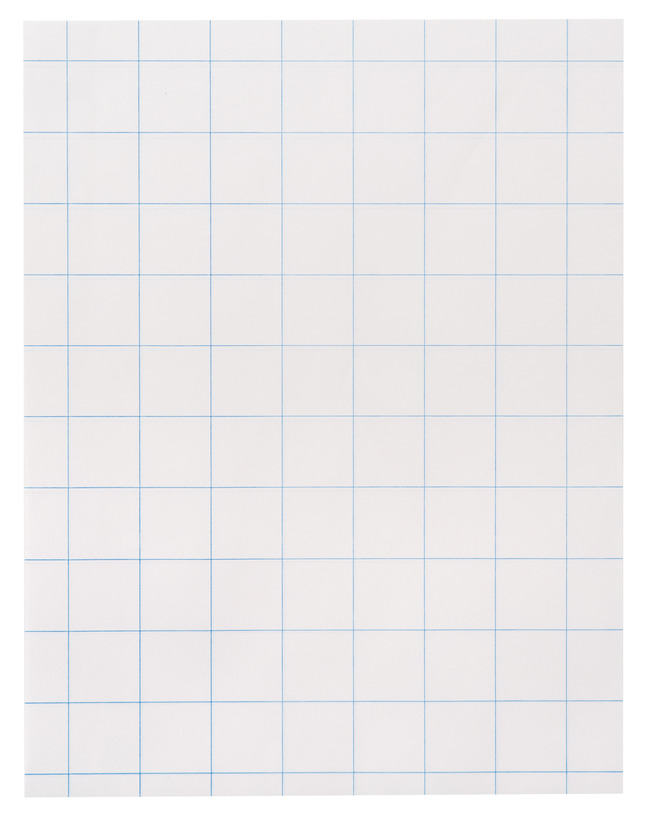 School Smart Graph Paper, 8-1/2 x 11 Inches, 15 lbs, 1 Inch Grids 
