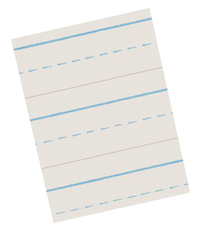 Newsprint Handwriting Paper, Picture Story, Grade 2, 1/2 x 1/4 x 1/4  Ruled Short, 8-1/2 x 11, 500 Sheets