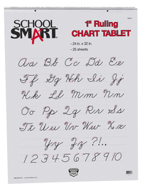 School Smart Chart Paper Pad, 24 x 32 Inches, 1 Inch Rule, 25 Sheets Item Number 085327