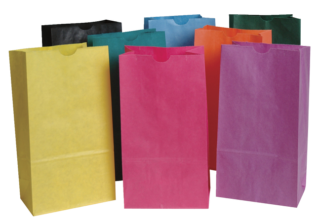 School Smart Paper Gift Bags, 6 x 11 Inches, Assorted Colors, Pack of 28, Item Number 085623