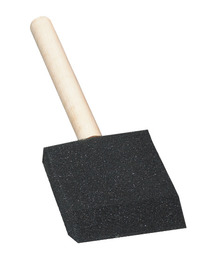 School Smart Wedge Foam Wood Handle Paint Brush, 2 Inches, Pack of 10 Item Number 085669