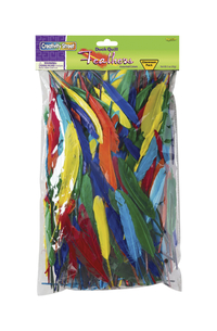 Creativity Street Non-Toxic Short Colored Duck Quill, 3 - 5 in, Assorted Color, 3 oz, Pack of 600 Item Number 085834
