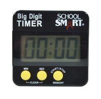 School Smart Big Digit Timer, Large LCD, Black Item Number 086452