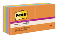 Post-it Super Sticky Plain Notes, 3 x 3 Inches, Energy Boost Colors, Pack of 12 Item Number 086843