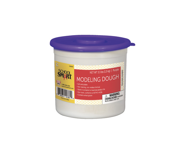 School Smart Non-Toxic Modeling Dough, 3.3 lb Tub, Purple, Item Number 088680