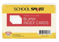 School Smart Unruled Index Cards, 4 x 6 Inches, White, Pack of 100 Item Number 088712