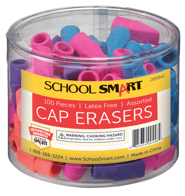 Pencil-top Erasers 200 pcs Assorted Colors Pencil Top Erasers Pencil Cap Erasers 