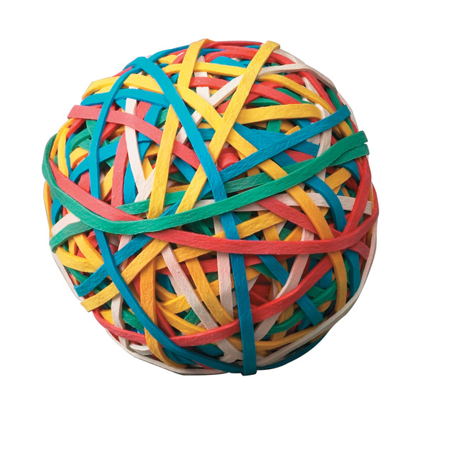 Multiple Color School Smart Economy Rubber Band Ball 